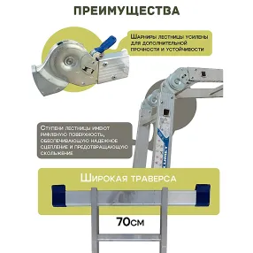 лестница-трансформер алюминиевая alumet 4х3