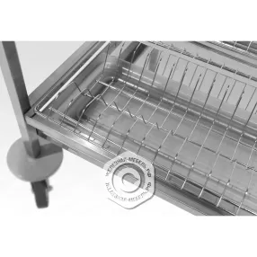 тележка для сушки посуды тдпп - 900х600х860 «profi lnox» (3 уровня - стаканы/тарелки/тарелки)