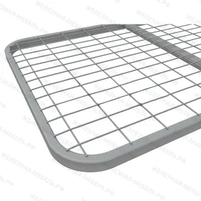 кровать «п-образная двойная» к6411с спинка d32х32, ложе 1900х800, закруг, сетка 100х60, 2 перемычки