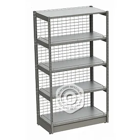 стеллаж торговый сетчатый усиленный с передней стойкой 25 серия