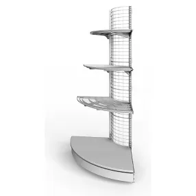 стеллаж торговый сетчатый угла внешнего 90 градусов