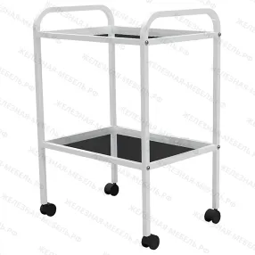 стол медицинский инструментальный сми-02 (полки металл, колёса пластик)