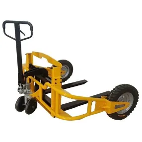 тележка гидравлическая 1200 кг 900 мм tor thw для бездорожья (резиновые колёса)