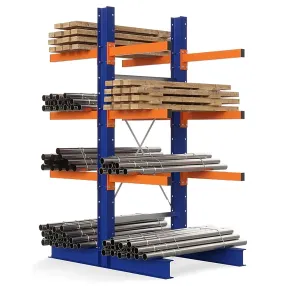 стеллаж консольный двухсторонний 2500х1073х1740 (3 яруса + основание)