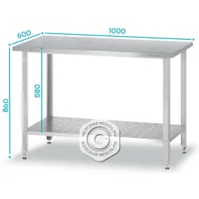 стол производственный спрр - 1000х600х860 «retail» (оцинкованная столешница)