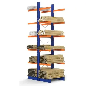 стеллаж консольный двухсторонний 3500х1082х2160 (5 ярусов + основание)