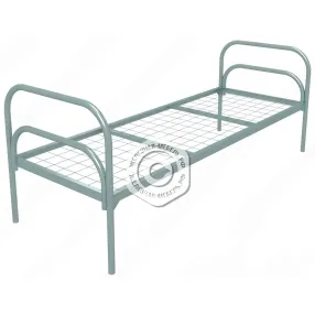 кровать металлическая одноярусная «стандарт + 2» (900х1900, сетка 100х50, 2 перемычки)