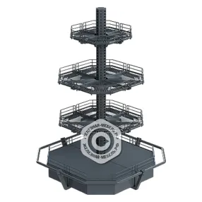 стеллаж-промо торговый островной сетчатый квадратный