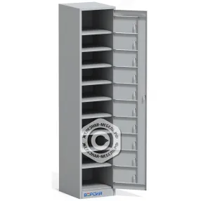 шкаф для личных вещей на 10 ячеек, общая дверца (1820х380х450)