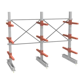 стеллаж консольный двухсторонний ст-062 (3 яруса) с дополнительной секцией