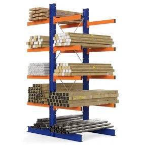 стеллаж консольный двухсторонний 3000х1073х1740 (4 яруса + основание)