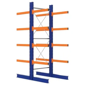 стеллаж консольный двухсторонний 3000х1082х2160 (4 яруса + основание)
