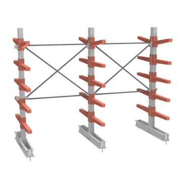 Консольные двухсторонние стеллажи